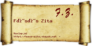 Fésüs Zita névjegykártya
