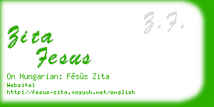 zita fesus business card